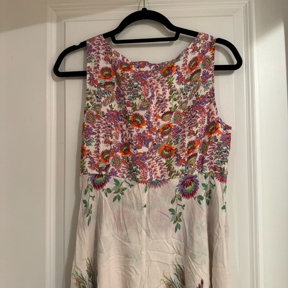 Anthropologie Pink and Purple Asymmetrical Sundress - Picture 6 of 8